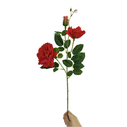GNW Red Artificial Chinese Rose Real Touch QH-134