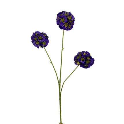 GNW Purple Artificial 3-headed Snowball Flower YM-03