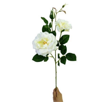 GNW White Artificial Chinese Rose Real Touch QH-128