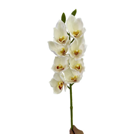 GNW White Artificial 8-head Cymbidium Hybrid HD-12