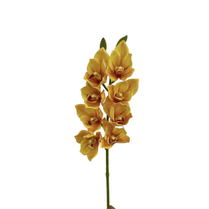 GNW Yellow Artificial 8-head Cymbidium Hybrid HD-16