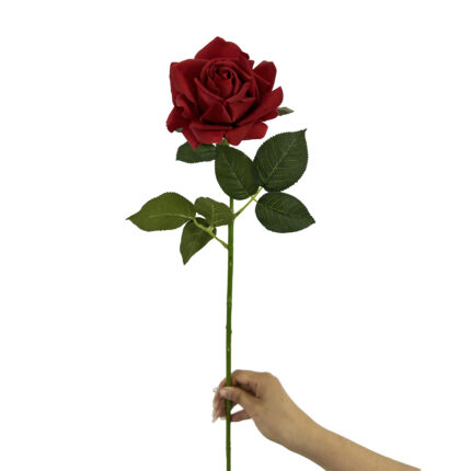 GNW Red Artificial Single Rose Real Touch GJY-08