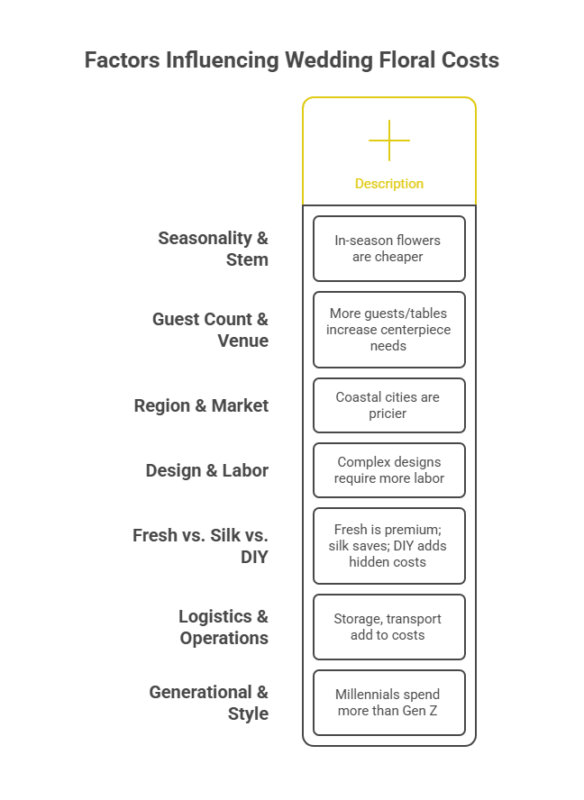 Factors Influencing Wedding Flower Cost