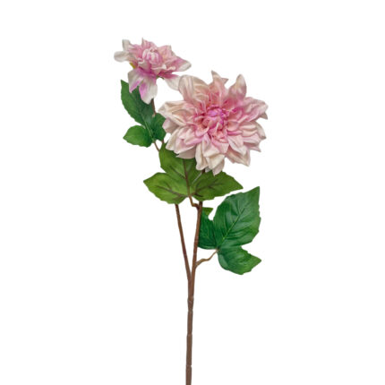 GNW Pink Purple Artificial 2-head Dahlia Real Touch QH-102