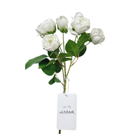 GNW White Artificial Single Peony Branch Real Touch SG-14