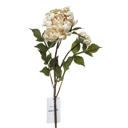 GNW Beige Artificial Retro Dragon Claw Shaped Chrysanthemum Real Touch XM-10