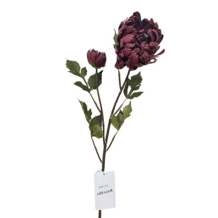 GNW Red Artificial Retro Dragon Claw Shaped Chrysanthemum Real Touch XM-12