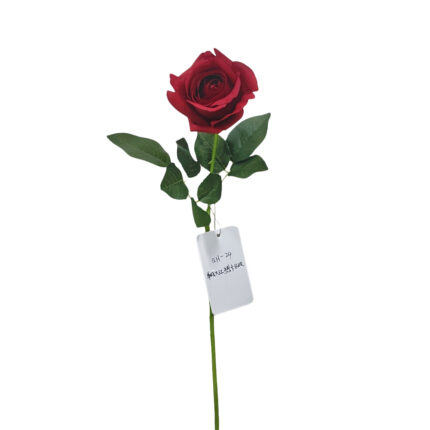 GNW Red Artificial Single Garden Rose Real Touch QH-24