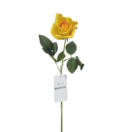 GNW Yellow Artificial Single Garden Rose Real Touch QH-17
