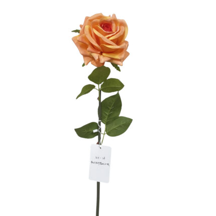 GNW Orange Artificial Single Garden Rose Real Touch QH-28
