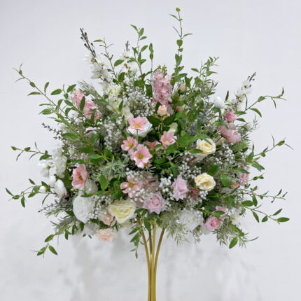 White Roses Silk Artificial Flower Ball Wedding Decor Trade New Trend for Hotel Top Table Centerpieces Decoration