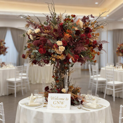 High End Artificial Flowering Tree With Orchid Centerpieces For Wedding Decoration