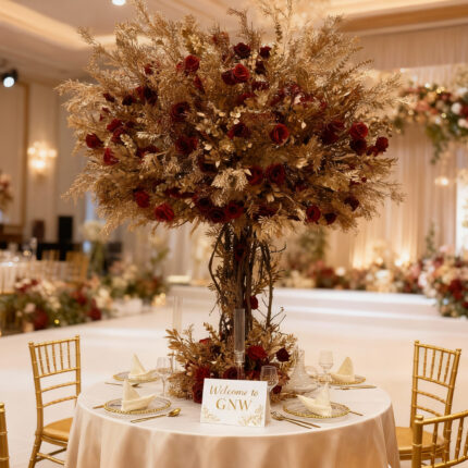 Real Touch Artificial Blossom Tree For Wedding Decoration With Matching Centerpieces
