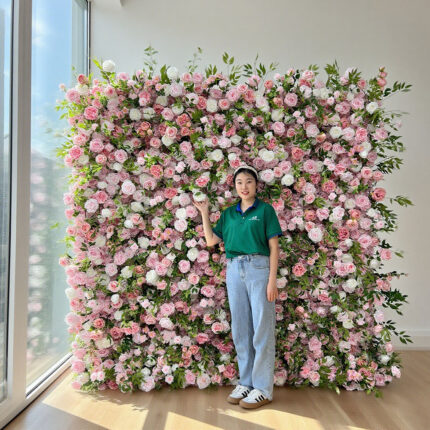 New Product Explosion 2026 7D Realistic Artificial Flower Wall for Wedding