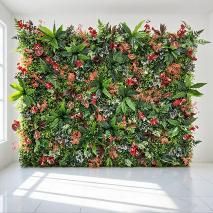 Direct Selling Factory Silk Floral Artificial Flower Wall for Wedding Decoration Customizable