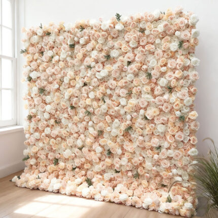 New Trend 2026 UV-Resistant Outdoor Artificial Flower Wall for Wedding Decoration