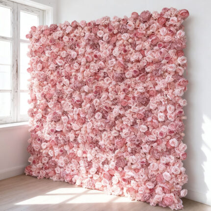 Hot Sale Artificial Flower Backdrop Wall Floral Panel For Romantic Wedding Decoration For Church Garden Or Indoor Events
