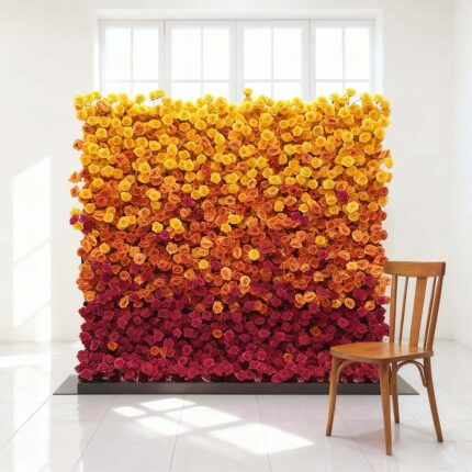 Decorative Moulding Designs 5D Artificial Flower Wall Backdrop Roll Up For Wedding Christmas Thanksgiving & Easter