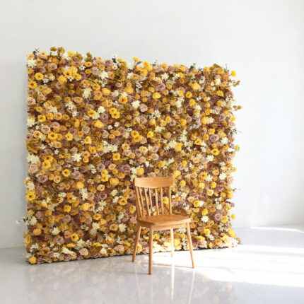 High Quality Wedding Event Silk Floral 5D Artificial Rose Flower Wall Wedding Home Party Decoration Stage Backdrop