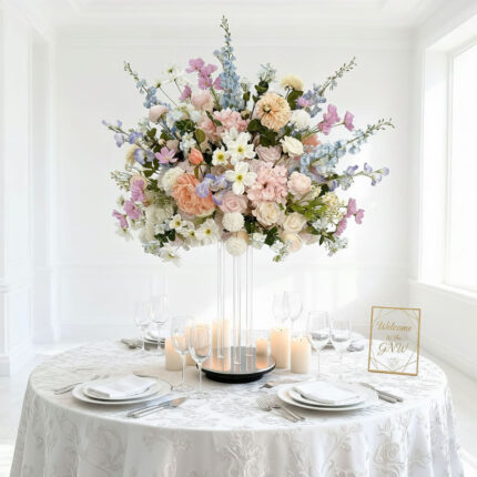 Luxury Centerpieces for Wedding Table, Custom Design with Real Touch Artificial Flowers, Best Seller Supplier