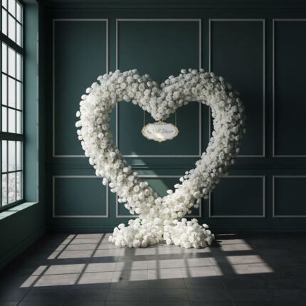 Wholesale Romantic  Artificial Silk Flower Wedding Arch Backdrop Indoor And Outdoor Use For Wedding Decor