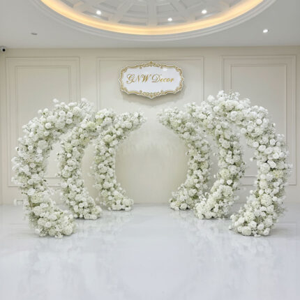 Wholesale Price Artificial Flower Decoration Luxury Wedding Arch And Backdrop Set