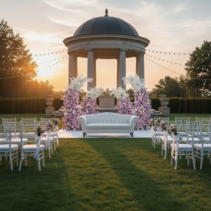 Wedding Decorated Easy To Assemble Wedding Arch With Artifical Flowers For Destination Weddings And Outdoor Celebrations