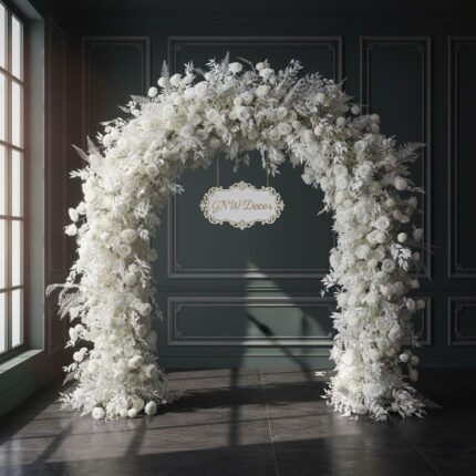 Wholesale Romantic Artificial Silk Flower Wedding Arch Backdrop Indoor And Outdoor Use For Wedding Decor