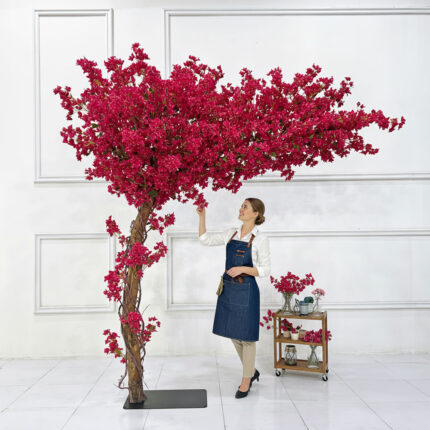 Custom Made Artificial Blossom Tree And Tall Centerpieces For Wedding Decoration