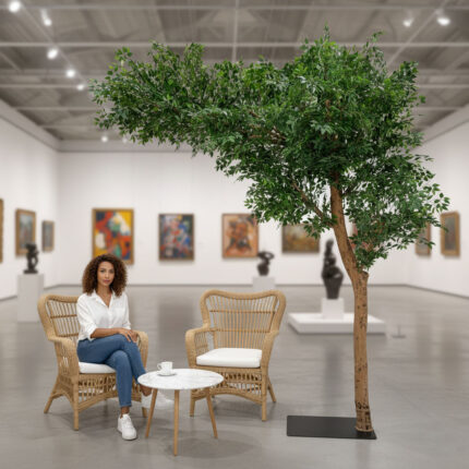 Custom Design Artificial Flowering Tree With Crystal Flower Centerpieces Wedding