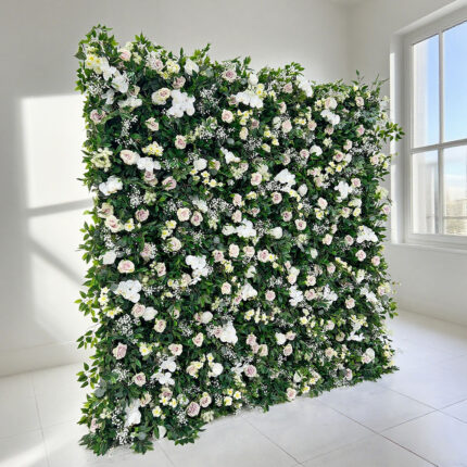 Custom Label 2026 Hot Sale Silk Floral Artificial Flower Wall for Wedding Decoration