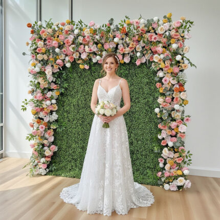 New Design 2026 Premium Peony Silk Floral Artificial Flower Wall for Wedding Decoration