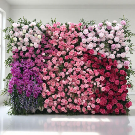 Wholesale Hot Sale Silk Floral Artificial Flower Wall Backdrop for Wedding Decoration Suppliers