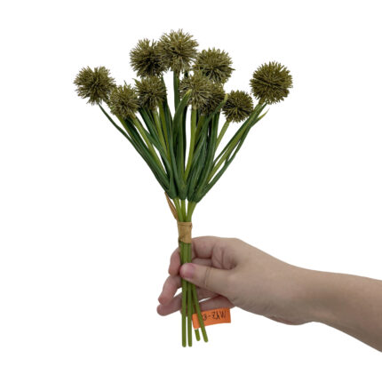 GNW Green Five Branches Artificial Echinops Sphaerocephalus MYZ-88