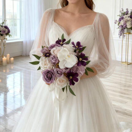 Discover the perfect blend of quality and value with wholesale custom Faux artificial flower bridal bouquets for any celebration