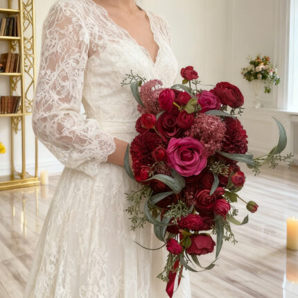 Leading manufacturer offer high-end wholesale artificial flower bridal bridesmaid bouquets fully customizable in size and color