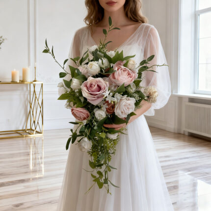 High-end artificial flower bridal bouquets provide a lavish feel and unmatched customization for discerning brides and event stylists