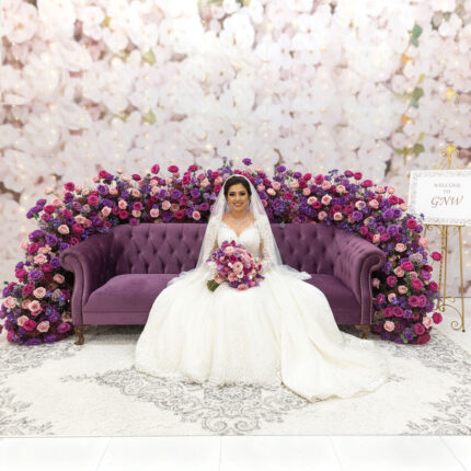 High Quality Artificial Flower Backdrop Decoration For Wedding With Matching Sofa Flowers Custom Colors