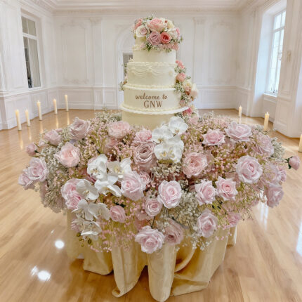 Wholesale Custom Luxury Wedding Cake Artificial Floral Decoration With Real Touch Feel