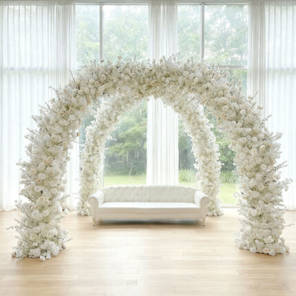 Custom Wedding Arch Backdrop With Artificial Flowers High Quality Wedding Decoration For Ceremony