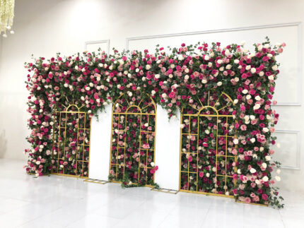 Wholesale Artificial Flower Wedding Arch Backdrop Custom Sizes For Wedding Decoration Business