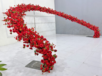 Luxury Wedding Arch And Backdrop Set Artificial Flower Decoration Wholesale Price For Wedding