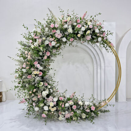 Professional Wedding Arch Backdrop With Artificial Flowers Complete Wedding Decoration Set