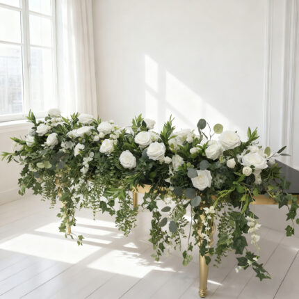 Our factory produces exquisite faux artificial flower runner for table that is fully customizable for any venue