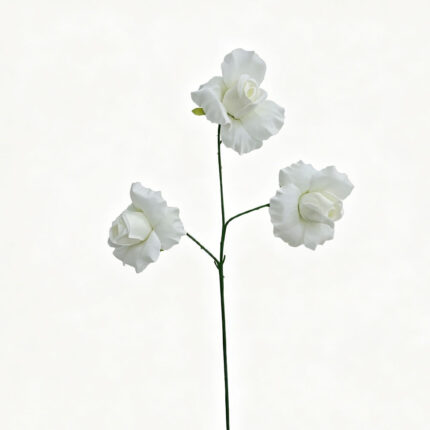 White Artificial Rose Silk CR-115