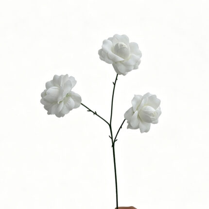 White Artificial Rose Silk HXG-10-1