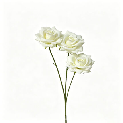 White Artificial Rose Silk RZ-14