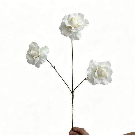White Artificial Rose Silk RZ-01